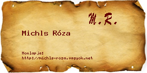 Michls Róza névjegykártya